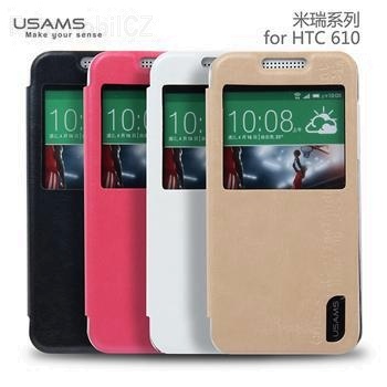 USAMS Merry S-View Pouzdro White pro HTC Desire 610