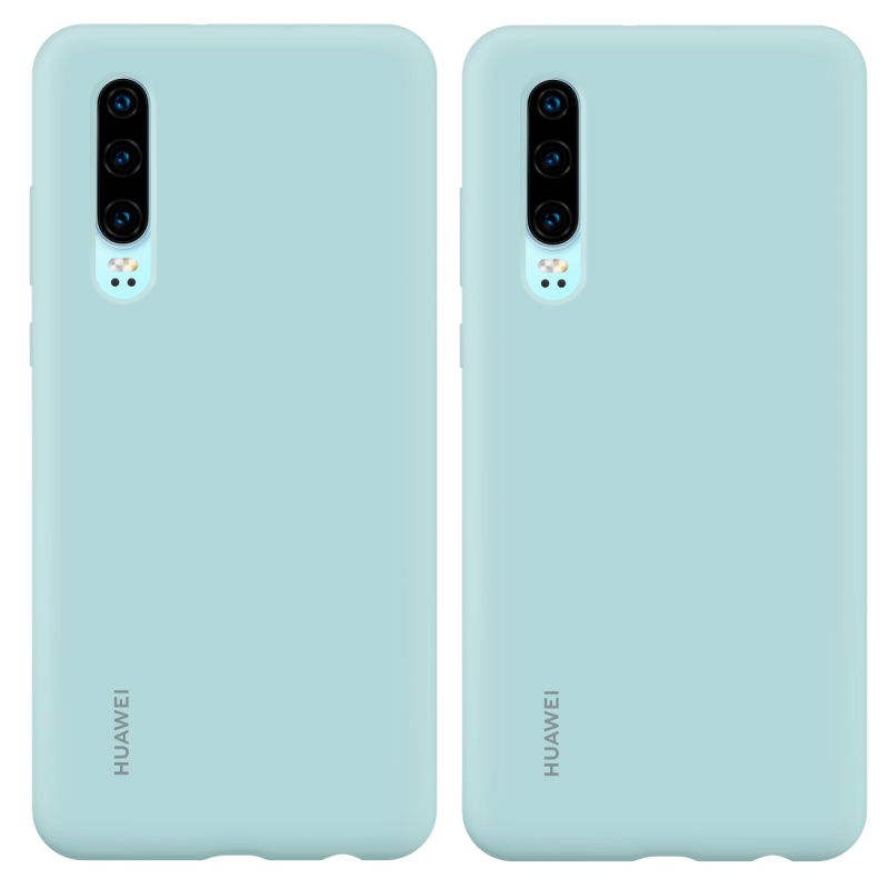 2 kusy Huawei Originální Silicone Car Pouzdro Light Blue pro Huawei P30