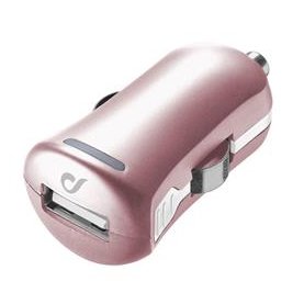 Autonabíječka Cellularline Unique Design pro iPhone, USB konektor, 10W/2A, růžovozlatá