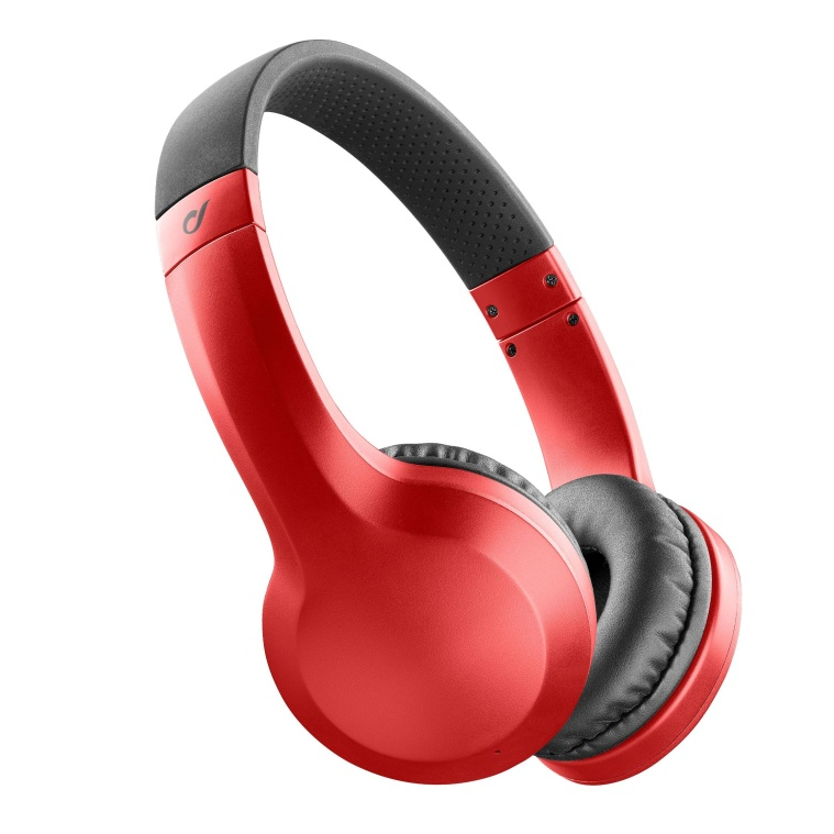 Bezdrátová sluchátka CELLULARLINE AKROS, AQL® certifikace, extra basy, červená