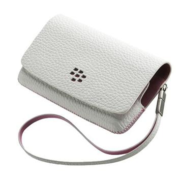 BlackBerry pouzdro kožené pro BlackBerry, bílá/růžová