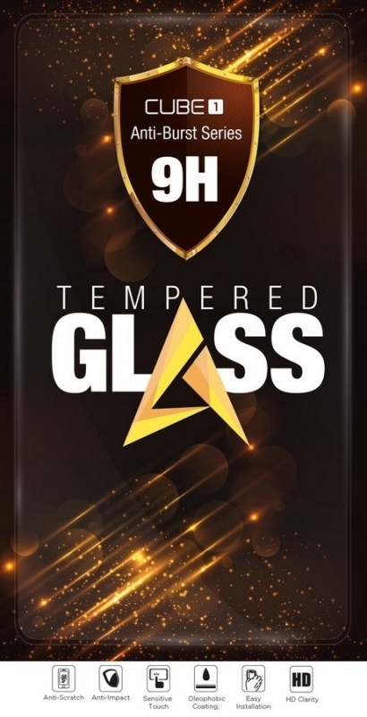 Ochranné tvrzené sklo černé 2,5D Full Cover Cube1 pro Xiaomi Redmi Note 8T