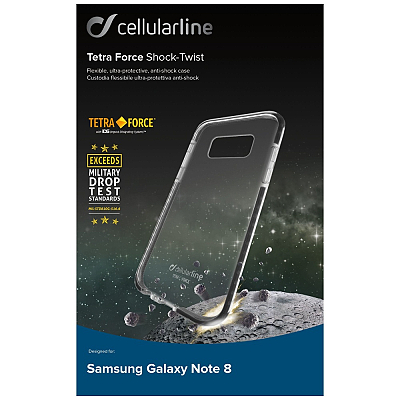 Ultra ochranné pouzdro Cellularline Tetra Force Shock-Twist pro Samsung Galaxy Note 8, 2 stupně ochrany, transparentní