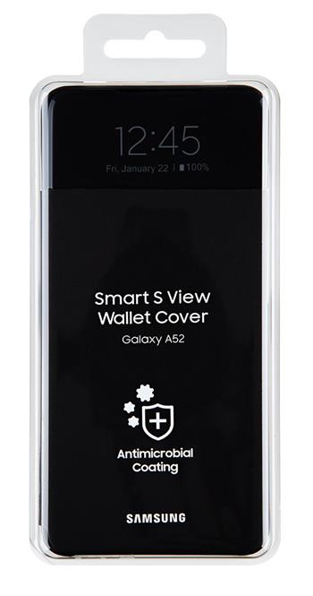 EF-EA525PBE Samsung S-View Pouzdro pro Galaxy A52 Black