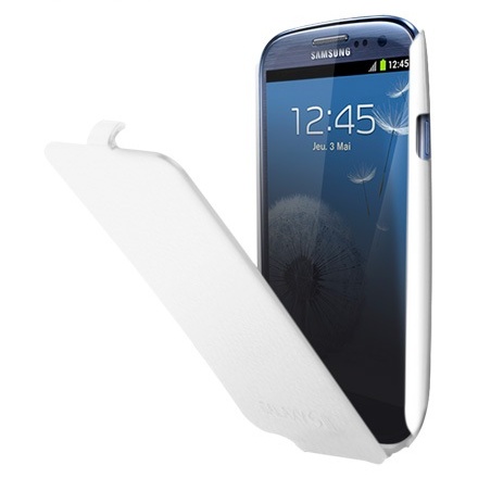 ETUISMGS3W Samsung Flip Pouzdro pro Samsung i9300 Galaxy S3 White + fólie na displej