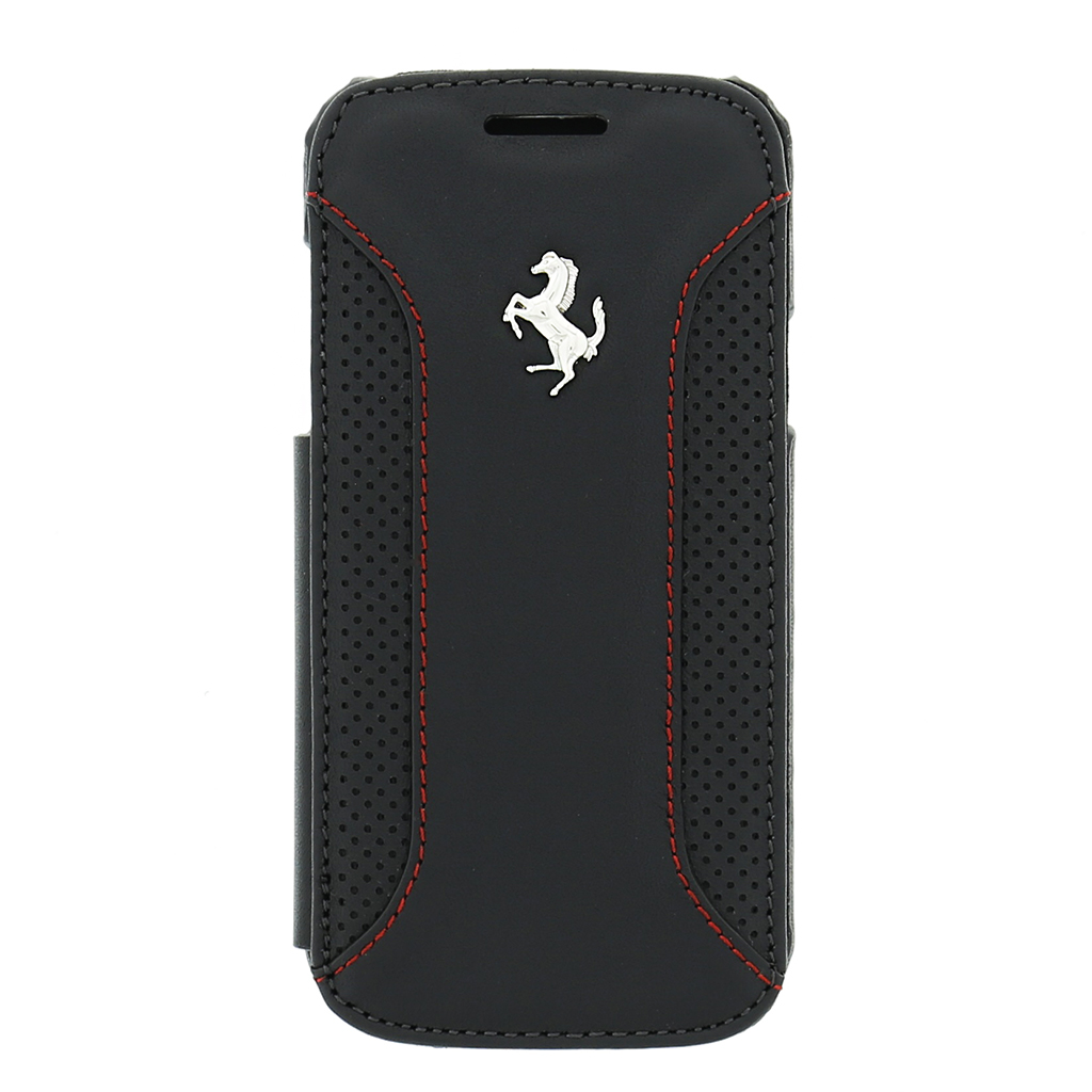 FEF12FLBKS4MBL Ferrari Kožené Folio Pouzdro Black pro Samsung i9195 S4 mini