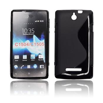 ForCell silkonové pouzdro kryt Lux S Black pro Sony C1505 / C1605  Xperia E / E Dual