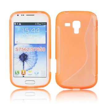 ForCell silkonové pouzdro kryt Lux S Orange pro Samsung S7560 / S7562