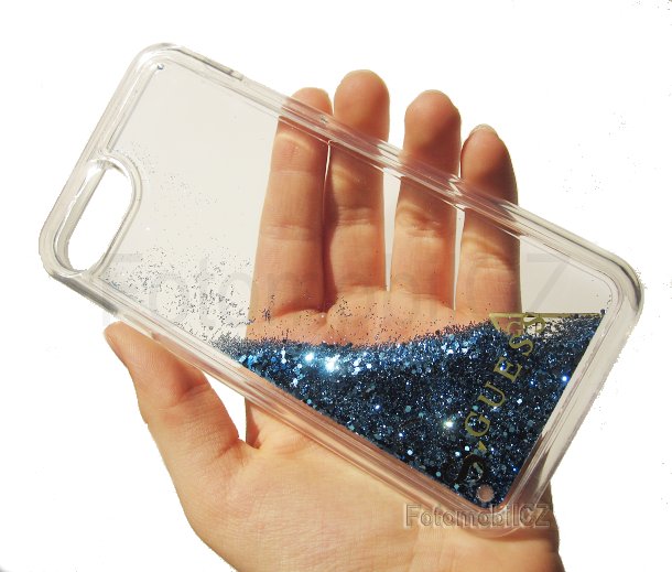 GUHCP7GLUFLBL Guess Liquid Glitter Hard Pouzdro blue pro iPhone 6 / 6S / 7 / 8 / SE 2020 / SE 2022