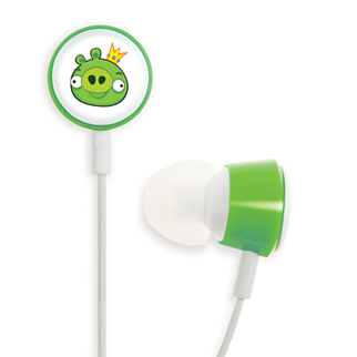 Gear4 stereofonní sluchátka Angry Birds Tweeters, zelená