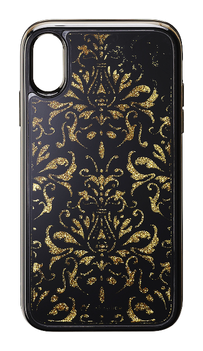 Silikonové pouzdro Cellularline Stardust pro iPhone X / XS, motiv Damašek