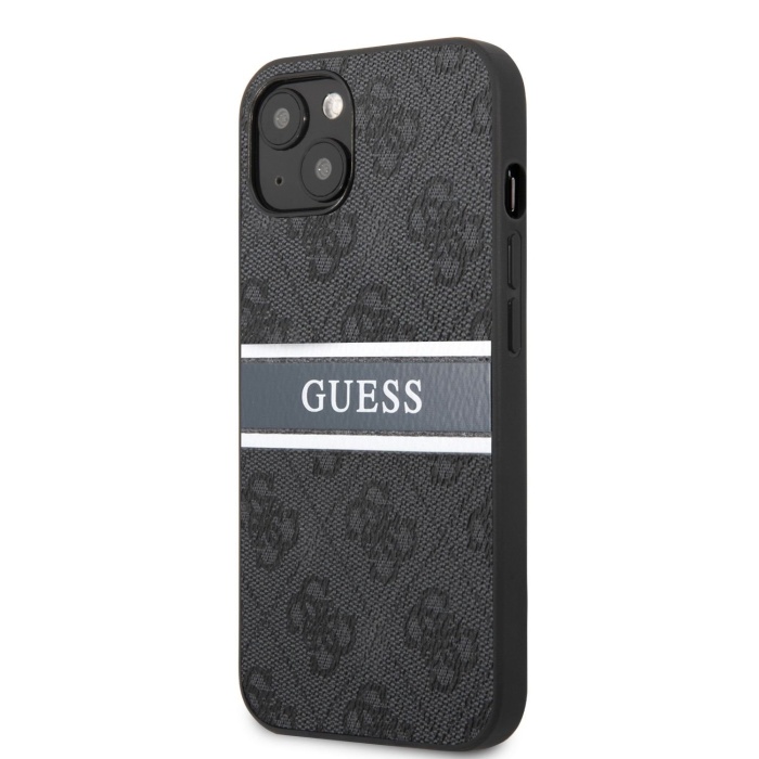 Pouzdro Guess PU 4G Printed Stripe Apple iPhone 13 mini šedé