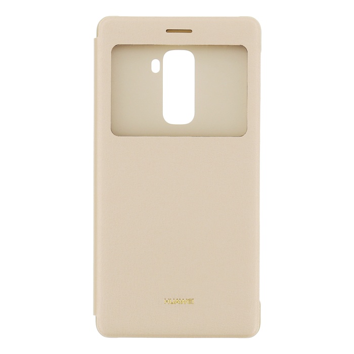 Huawei Original S-View Pouzdro Champagne Gold pro Mate S
