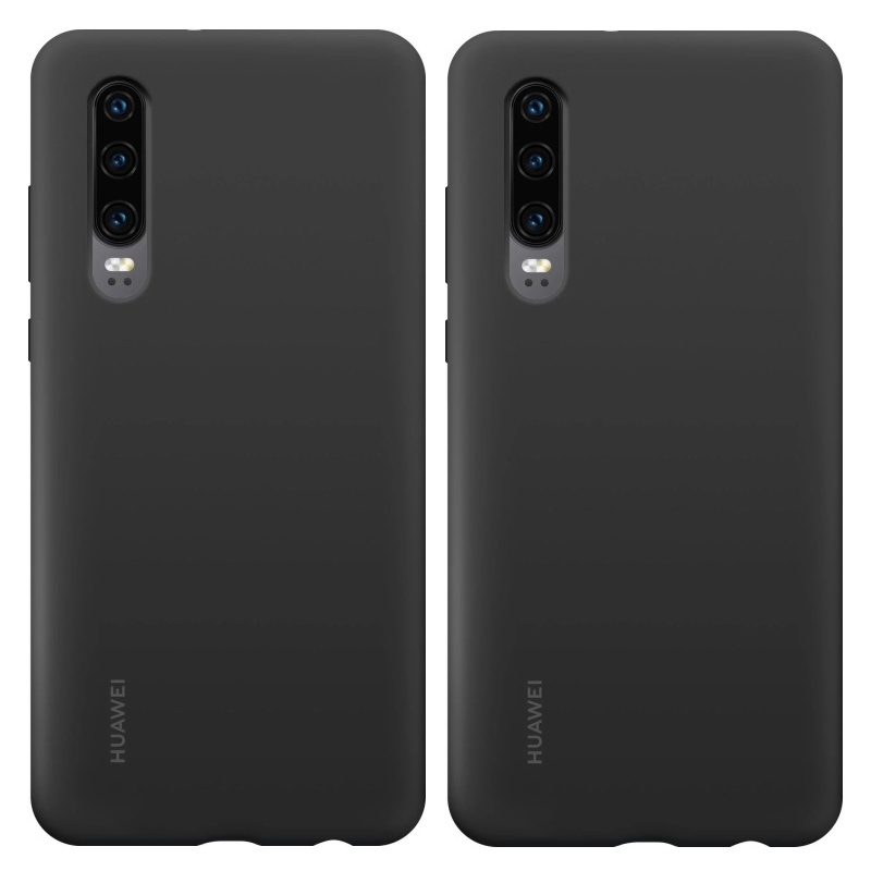 2 kusy Huawei Originální Silicone Car Pouzdro Black pro Huawei P30