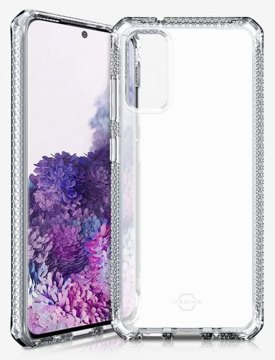 Odolné silikonové pouzdro ITSKINS Spectrum gel 2m Drop pro Galaxy S20, Clear