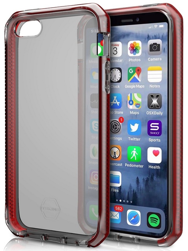 Odolné silikonové pouzdro ITSKINS Supreme 3m Drop pro iPhone SE / 5 / 5s, Red/Black