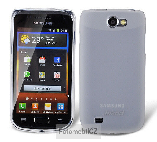 Silikonové ochranné pouzdro JEKOD TPU + fólie White pro Samsung i8150