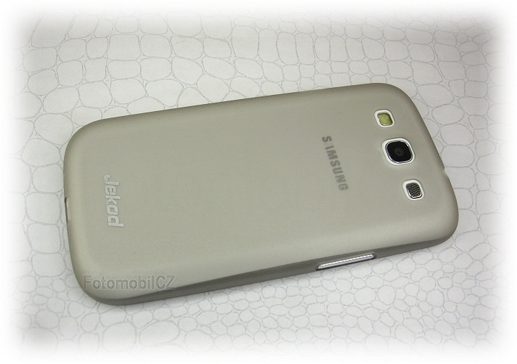 Pouzdro JEKOD PP ultratenký 0,3 mm kryt šedý + fólie pro Samsung i9300 Galaxy S3, i9301 S3 Neo