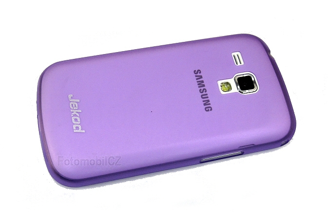 Pouzdro JEKOD PP ultratenký 0,3 mm kryt fialový + fólie pro Samsung S7560, S7562, S7580, S7582 Galaxy Trend