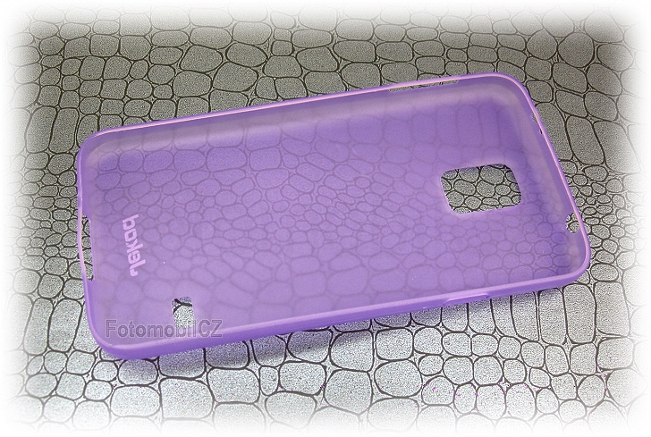 Pouzdro JEKOD PP ultratenký 0,3 mm kryt fialový + fólie pro Samsung G900 Galaxy S5