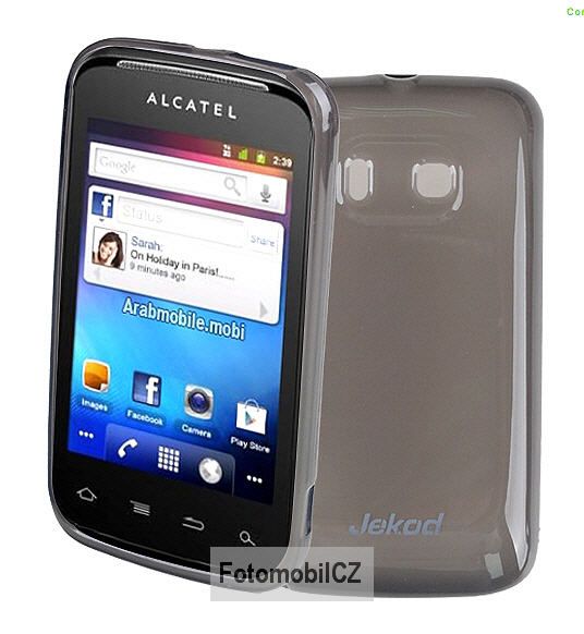 Silikonové pouzdro kryt JEKOD TPU + fólie Black pro Alcatel OT983