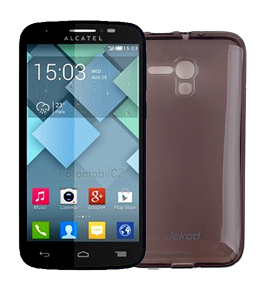 Silikonové pouzdro kryt JEKOD TPU + fólie Black pro Alcatel OT 5038D POP D5