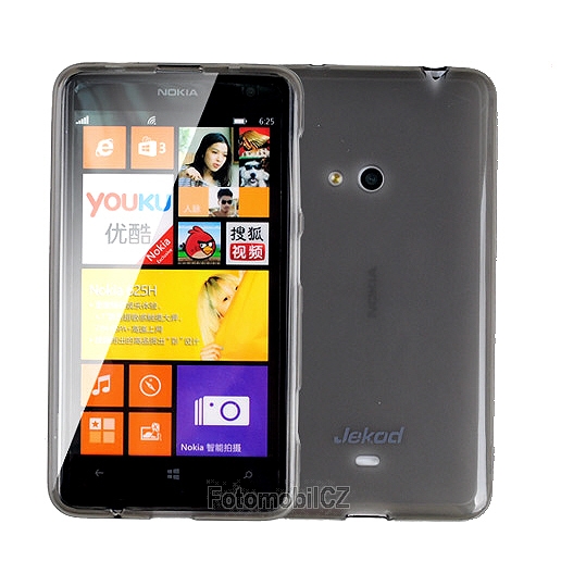 Silikonové pouzdro kryt JEKOD TPU + fólie Black pro Nokia Lumia 625