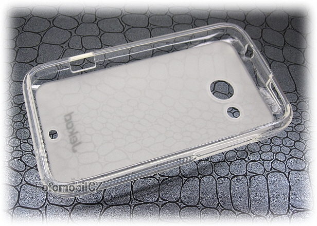 Silikonové pouzdro kryt JEKOD TPU + fólie White pro HTC Desire 200