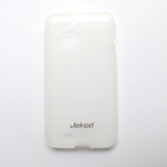 Silikonové pouzdro kryt JEKOD TPU + fólie White pro HTC Desire VC