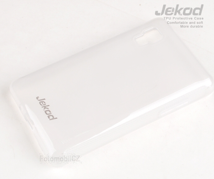 Silikonové pouzdro kryt JEKOD TPU + fólie White pro LG E440 Optimus L4 II