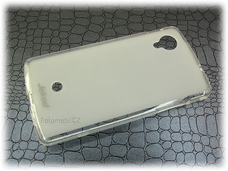 Silikonové pouzdro kryt JEKOD TPU + fólie White pro LG Nexus 5