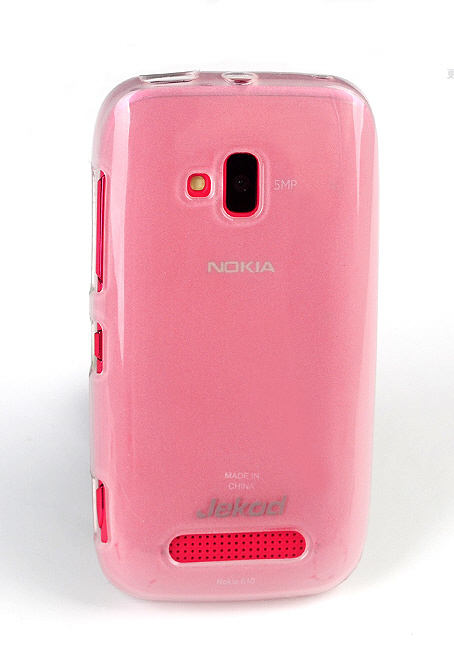 Silikonové pouzdro kryt JEKOD TPU + fólie White pro Nokia Lumia 610