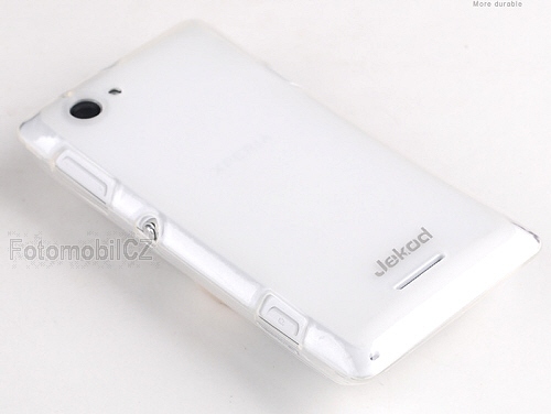 Silikonové pouzdro kryt JEKOD TPU + fólie White pro Sony Xperia L C2105
