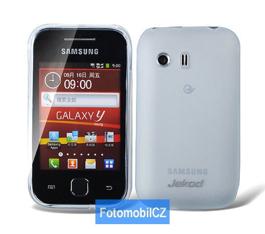 Silikonové pouzdro kryt JEKOD TPU + fólie White pro Samsung S5360