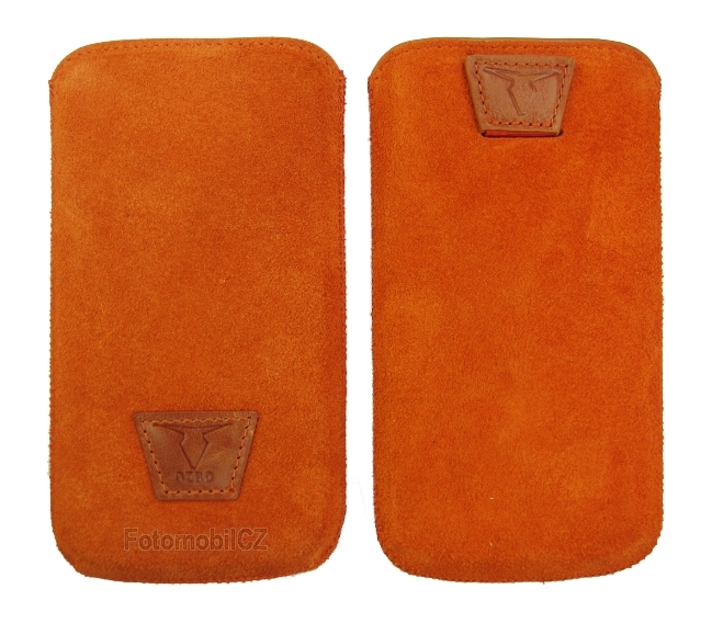 Kožené pouzdro OZBO Belle M, oranžové pro IPhone 4, 4S, HTC Desire X
