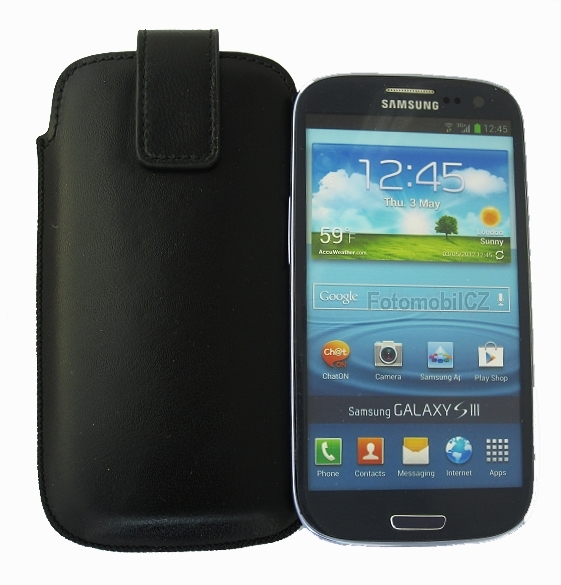 Kožené pouzdro OZBO Cora černé Samsung i9300 Galaxy S3, S3 Neo