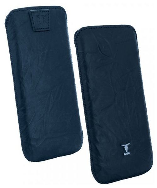 Kožené pouzdro OZBO Piega, velikost ML, pull-out, modré