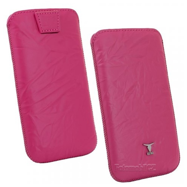 Kožené pouzdro OZBO Piega, velikost L, pull-out, růžové