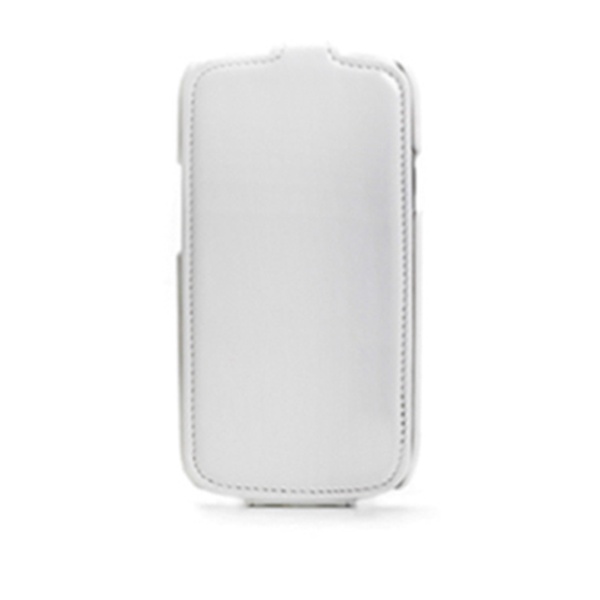 Kožené pouzdro flap CELLY Status pro Samsung Galaxy S4, bílé + fólie na displej