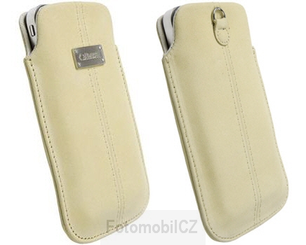 Krusell pouzdro LUNA NUBUCK Large, písková - Samsung i8190, S5830, S7562, i8160