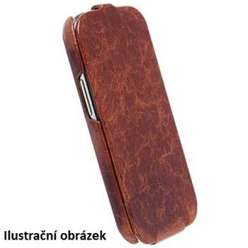 Krusell pouzdro TUMBA SLIMCOVER pro Samsung i9505  Galaxy S4, hnědá + fólie na displej