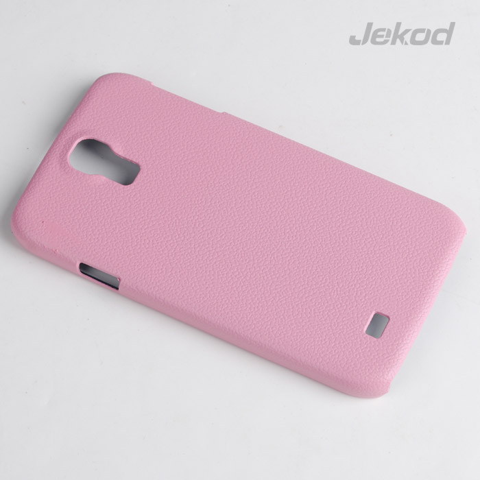 JEKOD Shield Kožený Zadní Kryt Pink pro Samsung i9505 Galaxy S4 + fólie na displej