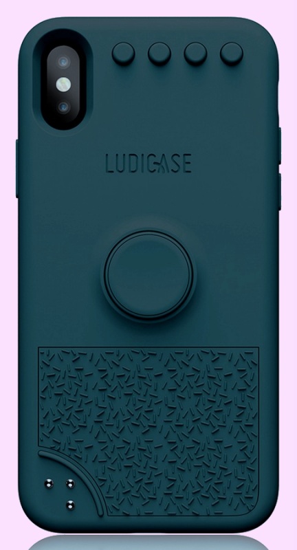 Antistresové pouzdro LUDICASE Pocket Playground pro iPhone X / XS blue