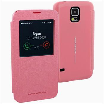 Mercury Viva Window Pouzdro pro Samsung G900 Galaxy S5 Hot PINK růžová barva