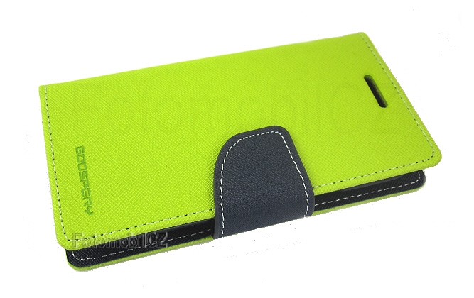 Mercury Fancy diářové Pouzdro pro Sony E2303 Xperia M4 Aqua Lime / Navy