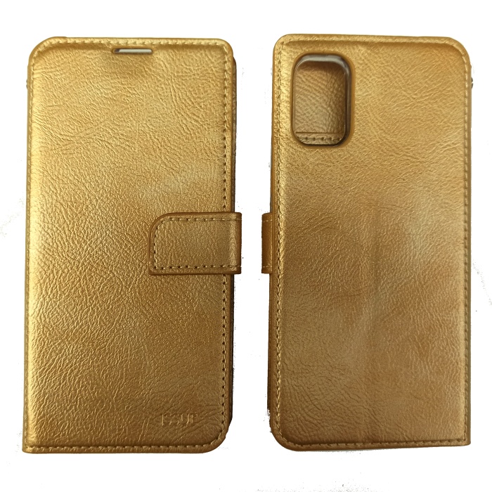 Pouzdro Molan Cano Issue Book pro Samsung Galaxy A41 GOLD zlatá barva + sklo na displej