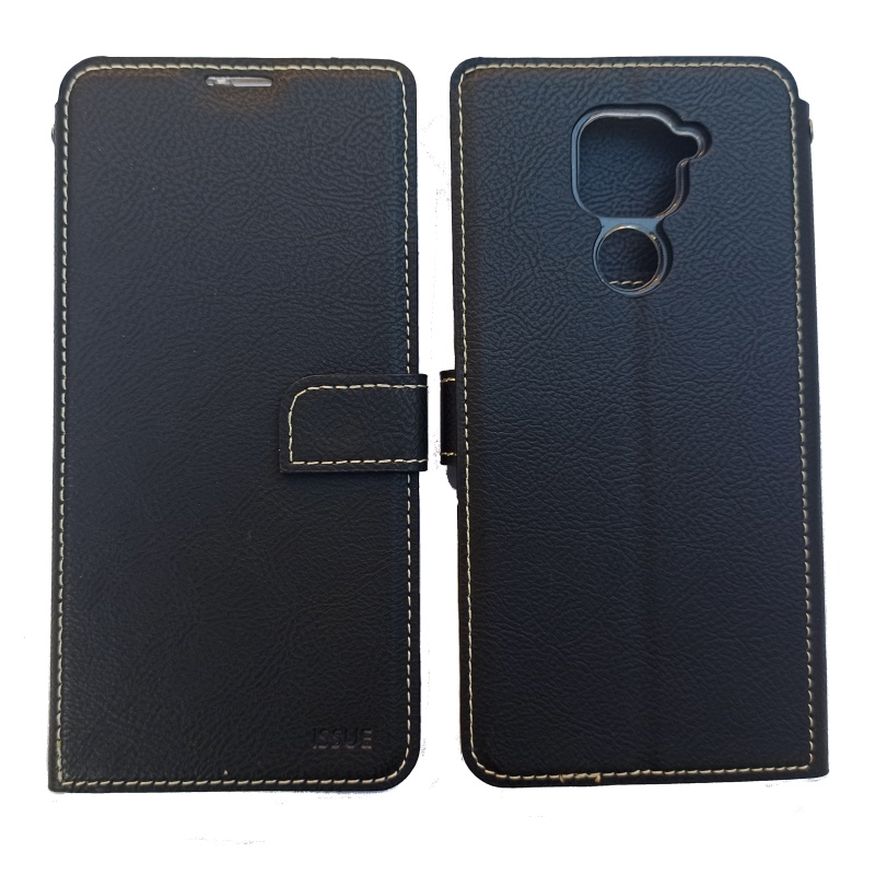 Molan Cano Issue knížkové pouzdro pro Xiaomi Redmi Note 9 Black + sklo na displej