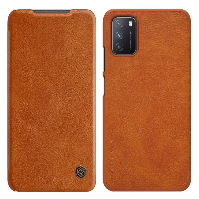 Nillkin Qin knížkové pouzdro pro Xiaomi Poco M3 Brown