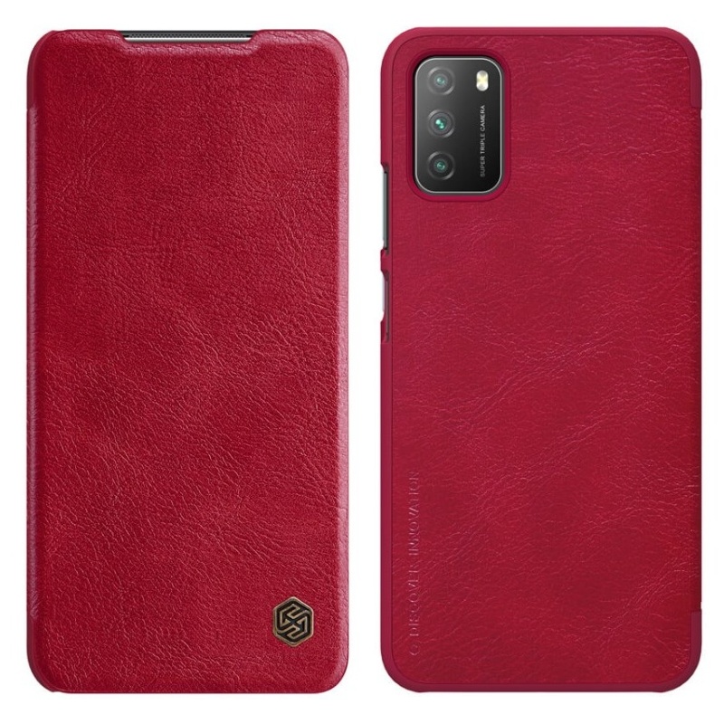 Nillkin Qin knížkové pouzdro pro Xiaomi Poco M3 Red