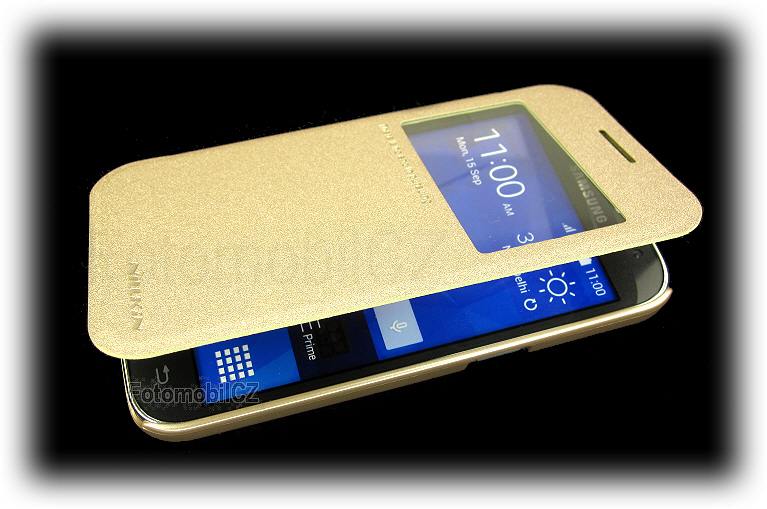 Nillkin Sparkle S-View Pouzdro GOLD zlatá barva pro Samsung G360 Galaxy Core Prime